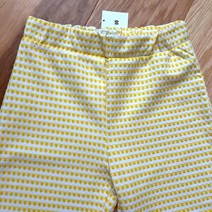 💛🤍🍋URBAN OUTFITTERS Yellow White Gingham Plaid Stretch Pants NWT